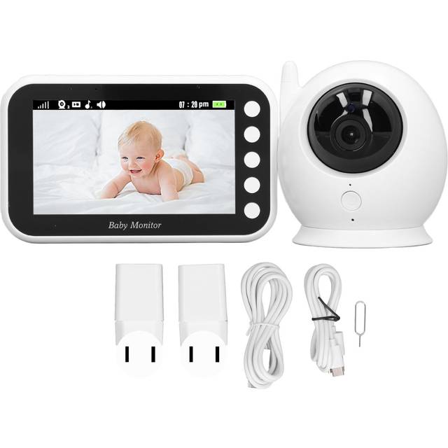 Baby Monitor 360 Degree Rotation 4.3inch LCD Screen 8 Lullabies Infrared Night Vision Two Way Talk