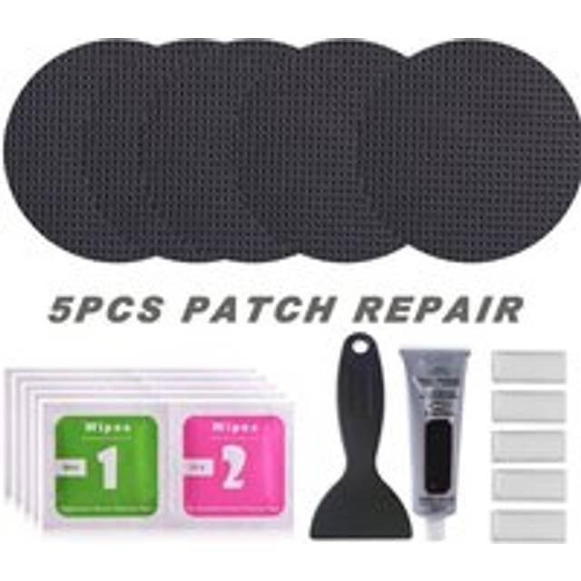 5 Pack Tent Repair Tape, 4 Inch Round Adhesive Trampoline Mat Repair Kit, Repair Holes or Tears in Trampoline Mats