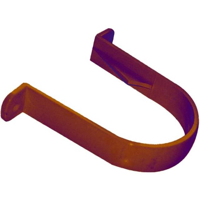 FloPlast Round Downpipe Clip - 68mm Brown