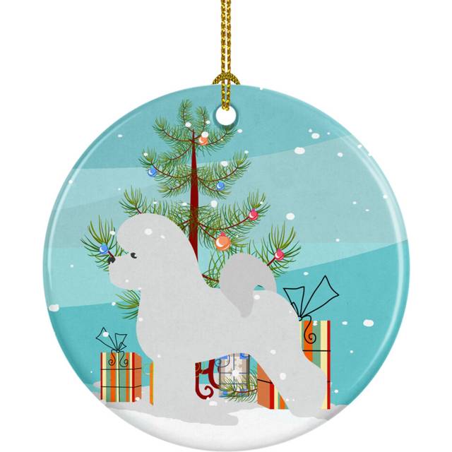 """""Caroline's Treasures Bichon Frise Merry Christmas Tree Ceramic Ornament  Multicolor"""""
