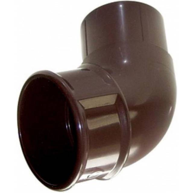 FloPlast Round Downpipe Offset Bend - 112.5 Degree x 68mm Brown