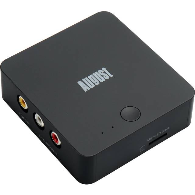 August Vhs To Digital Usb Converter, No Pc Required, Rca/Scart With Hdmi Output August VGB400, Black
