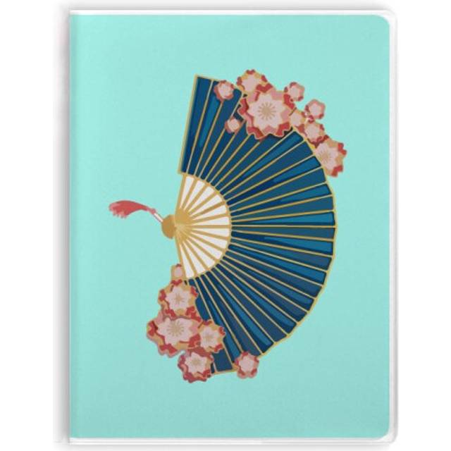 Chinese Fans Handcraft Literacy Adorn Notebook Gum Cover Diary Soft Cover Journal