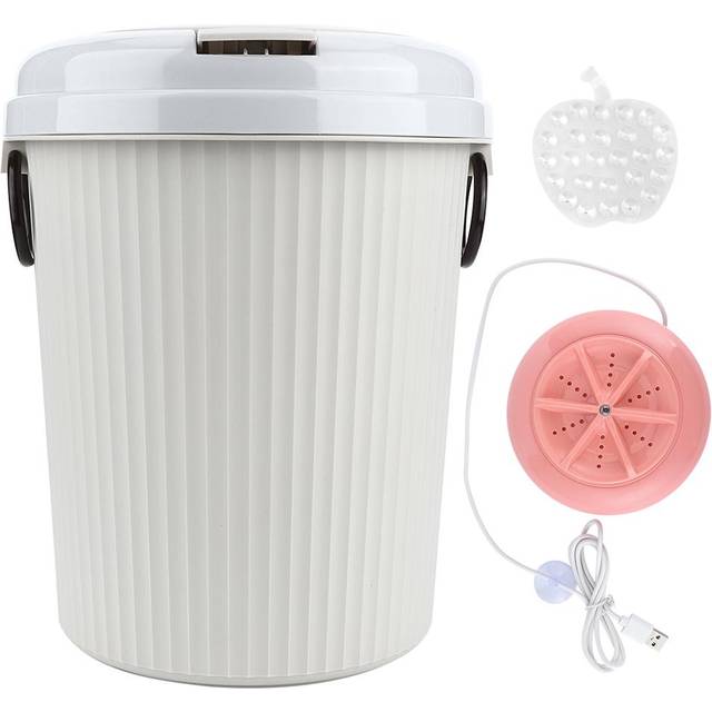 8L 18W Mini USB Powered Portable Desktop Laundry Washer Ultrasonic Clothes Washing MachinePink blue
