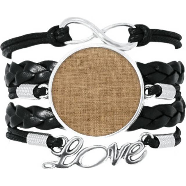 fabric flax knit kahki  bracelet love accessory twisted leather knitting  wristband