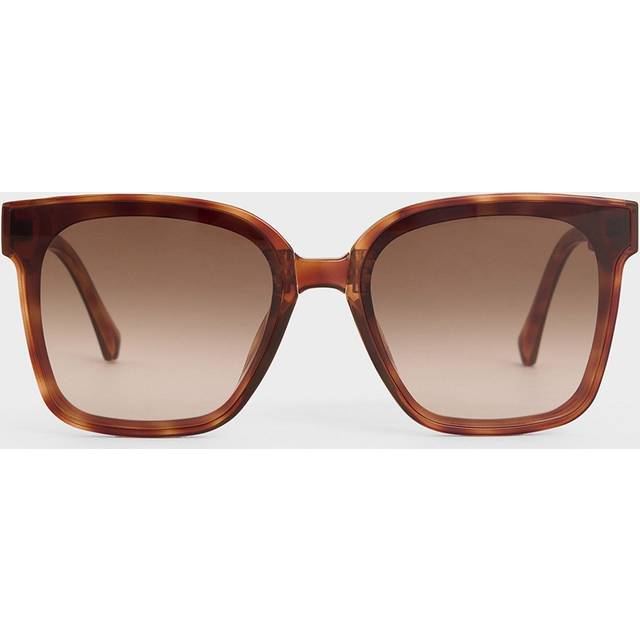 Charles & Keith - Brea Tortoiseshell Foldable Sunglasses - T. Shell - R