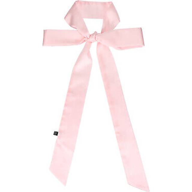 Stylish ribbon scarf, solid color skinny scarf pure long neckerchief pink