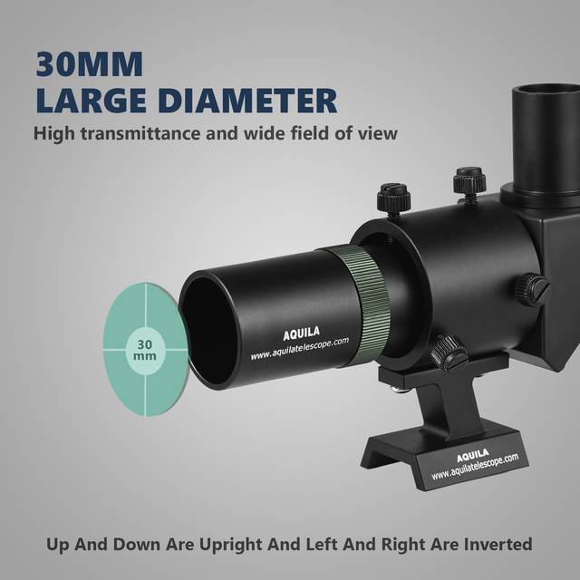 Star Finder 6*30mm 90-Degree Right-Angle Left And Right Inverted Image With Crosshair Alloy black