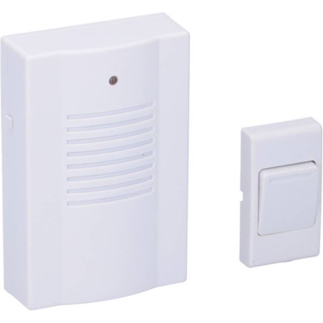 Portable White Wireless Doorbell Alarm Cordless with 16 Melodies