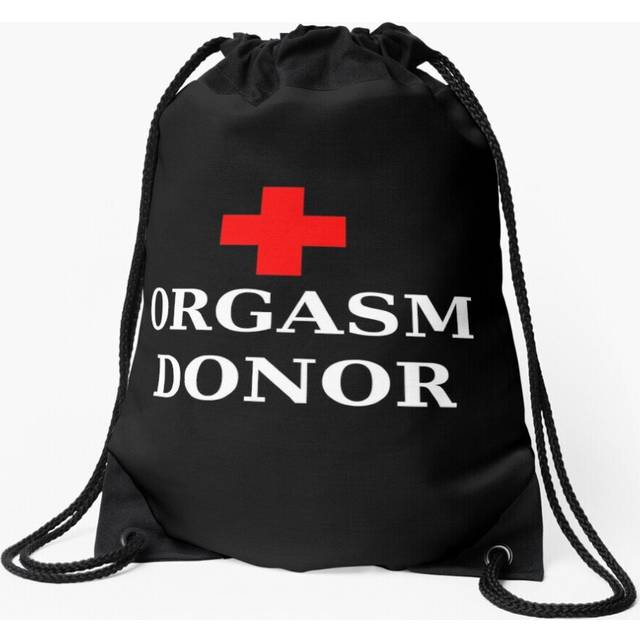 Drawstring Bag Orgasm donor slogan Sport Gym Shoe Backpack