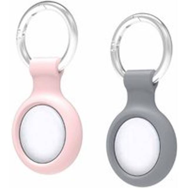 GOJI AirTag Ring Holder - Pack of 2, Silver/Grey,Pink