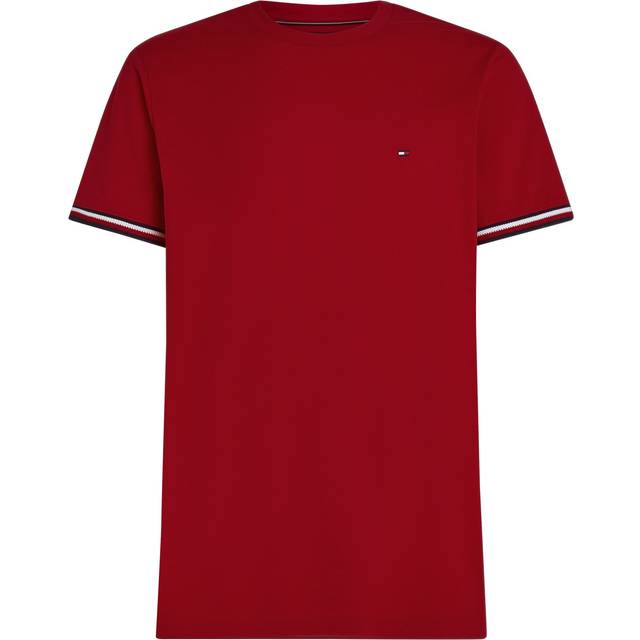 Tommy Hilfiger – Röd t-shirt med kantrand