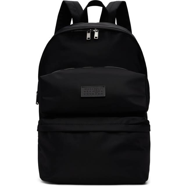 MM6 Maison Margiela Black Nylon Three Pockets Backpack - T8013 BLACK - UNI