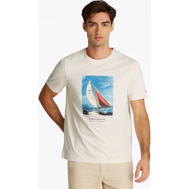 Tommy Hilfiger Colour Photo T Shirt Off White