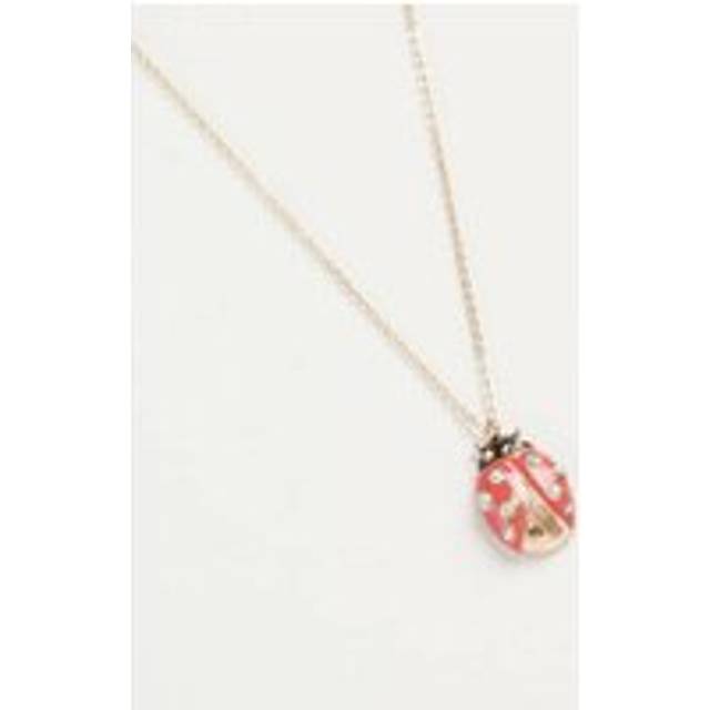 Womens Ladybird Enamel Long Necklace - Metallics - One Size