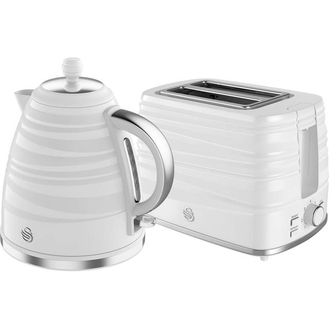 1.7L Kettle & 2 Slice Toaster Twin Pack - White - One Size