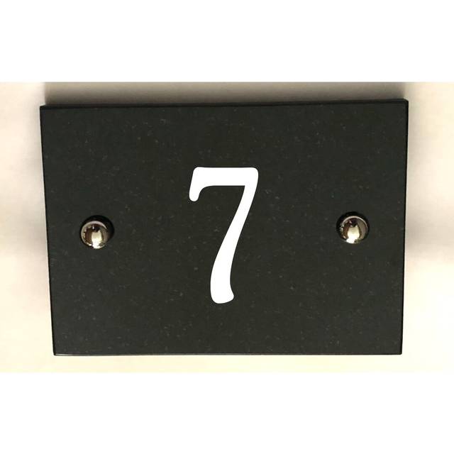 Brumby 10Cm H Stone House Number - Black (10cm H X 14cm W X 1cm D)