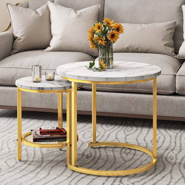 Lift Top Wooden Coffee Table,Centre Table with Storage - Gold (128.27cm H X 248.92cm W X 248.92cm D)