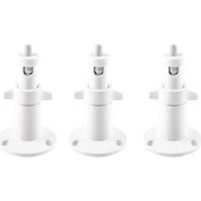 3 Pack White Metal Wall Mount for Arlo Smart Security Cameras - Adjustable Indoor/Outdoor Mount for Arlo Cameras and Other Compatible Models