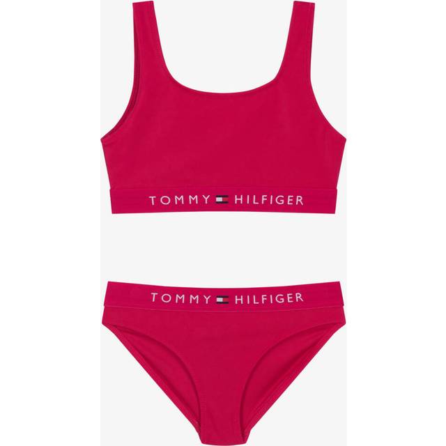 Tommy Hilfiger Girls Pink Flag Logo Bikini - 14-16 year