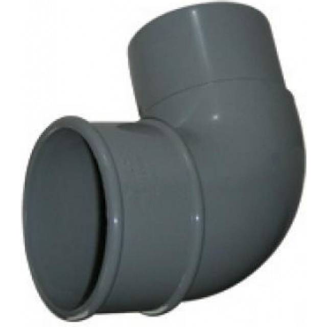 FloPlast Round Downpipe Bend - 92.5 Degree x 68mm Grey