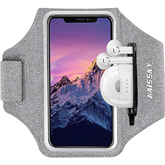 Running Armband with Earbuds Bag Sports Phone Armband for iPhone 15 Pro Max/14 Pro/13 Pro Max/12/12 Pro/11/XS/XR/X/8 Plus Sports Phone Holder Case
