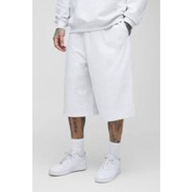 Tall Regular Fit 260GSM Loopback Basic Jersey Longline Shorts - Grey - 2XL