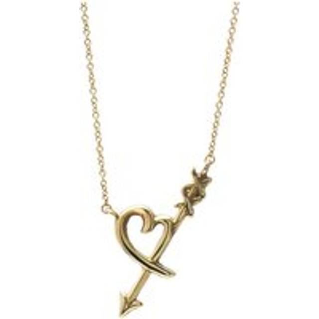 Womens Preloved Heart Key Pendant Necklace Wo - Gold - Metallics - One Size