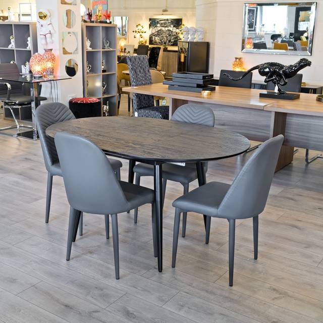 Thornton 4 Person Butterfly Leaf Dining Set Riversway - Black Ash (4)
