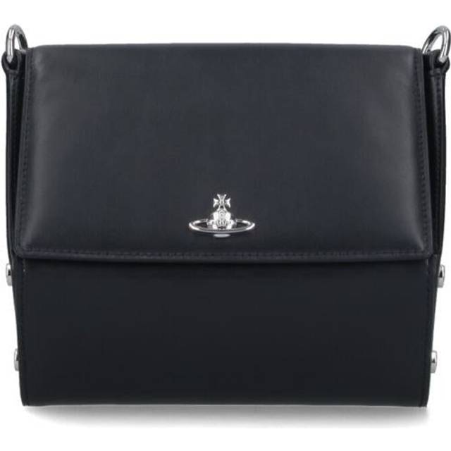 Vivienne Westwood Logo Shoulder Bag - Black   - U