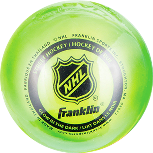 Franklin Sports Street Hockey Ball - Glow in The Dark - NHL