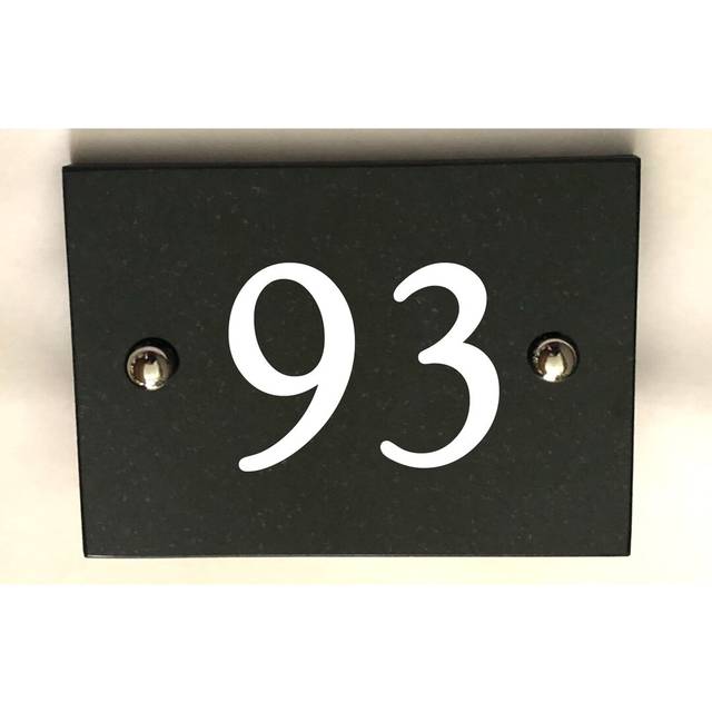 Brumby 10Cm H Stone House Number - Black (10cm H X 14cm W X 1cm D)