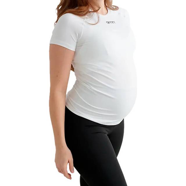 Aim´n Soft Basic Maternity Short Sleeve Träningskläder White - Large