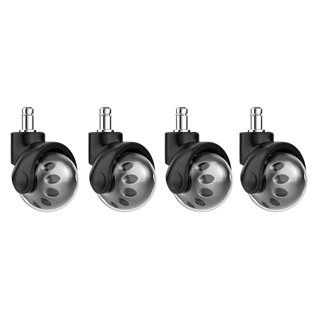 4PCS Office Chair Replacement Wheel - Quiet & Smooth Gliding 2 Inch Heavy Duty Rolling Casters,Gray