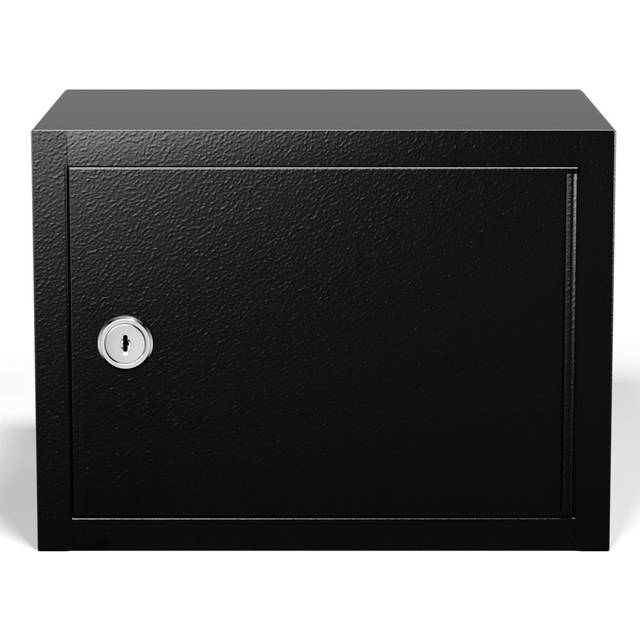 Safe Box Lock - Matte Black (17cm H X 23cm W X 17cm D)