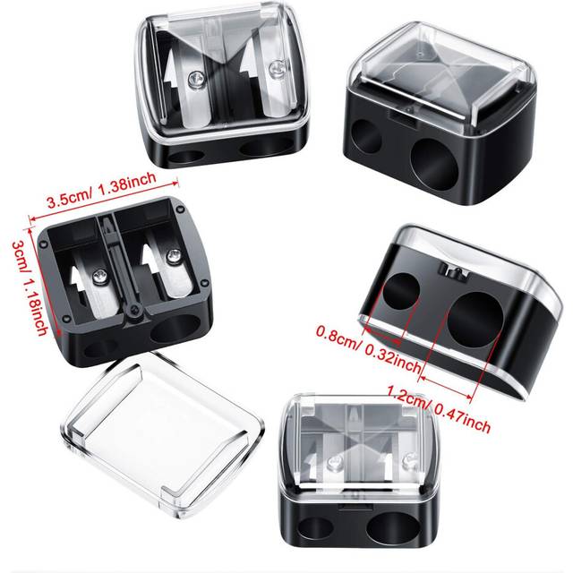 Cosmetic Pencil Sharpener Dual Sharpener Eye Makeup Pencil Sharpener (5 Pack)