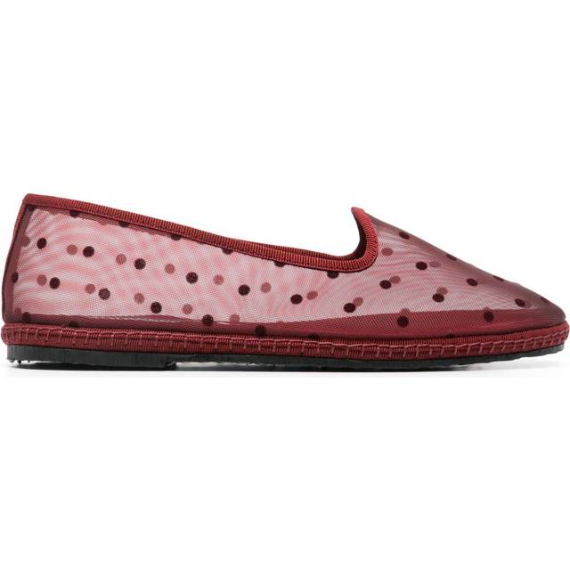 Scarosso - Valentina mesh ballerina shoes - women - Rubber/Fabric/Fabric - 38 - Red