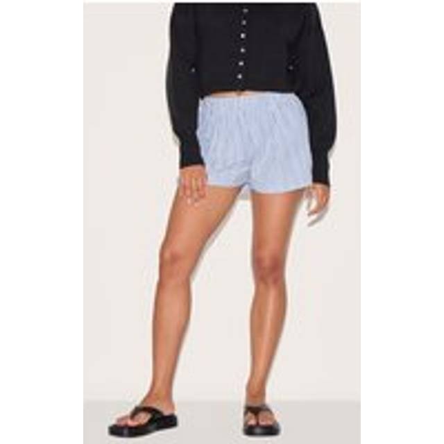 Blue Stripe Floaty Boxer Style Shorts, Blue - 16