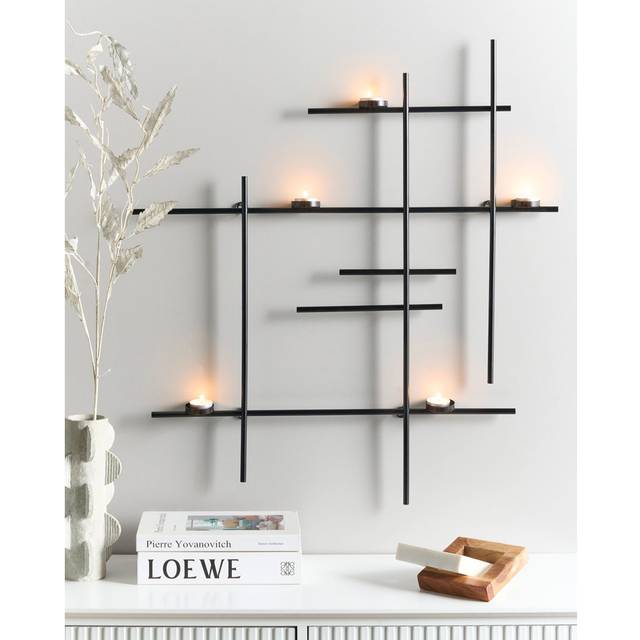 PORTO Metal Wall Wall Sconce - Black (74cm H X 7cm W X 7cm D)