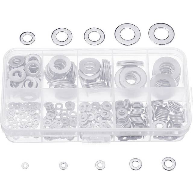 400Pcs Stainless Steel Flat Washer Assortment Set M2/2.5/3/4/5/6/8/10
