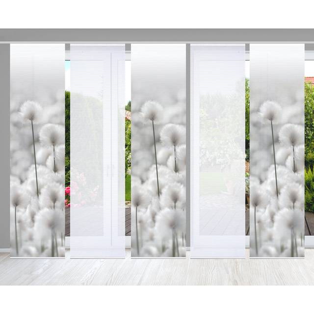Duru Polyester Semi Sheer Track Insert Sliding Panel - Grey (60cm W X 245cm H)