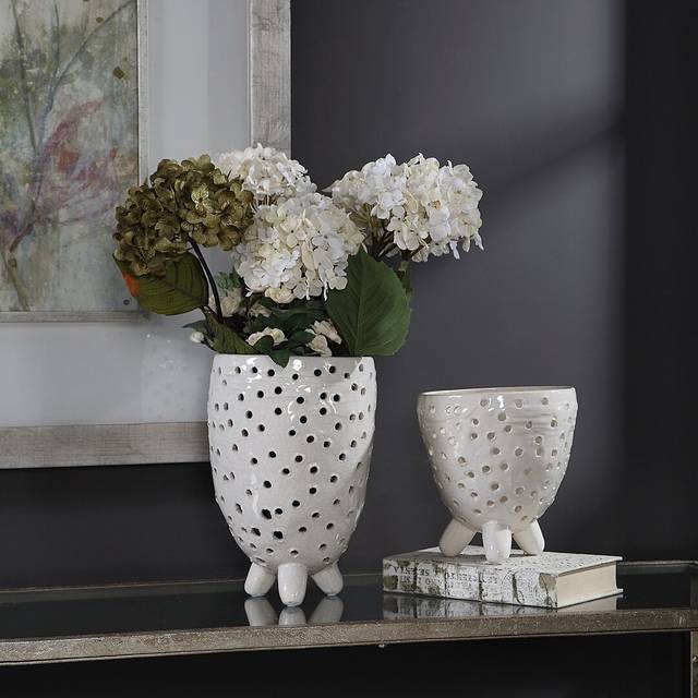Lavardens 2 Piece Table Vase Set - Ivory
