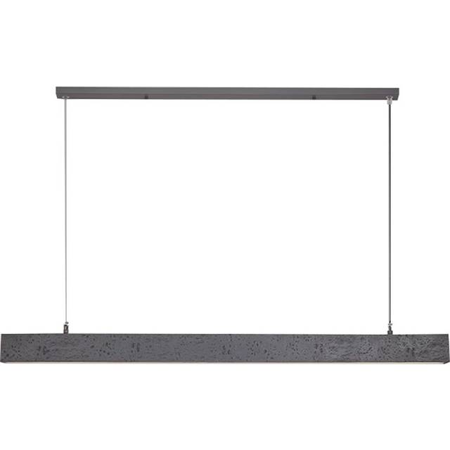 Malena Modern Rectangular LED Chandelier Linear Hanging Pendant Light Fixture - Matte Black (7.5cm H X 120cm W X 9cm D)