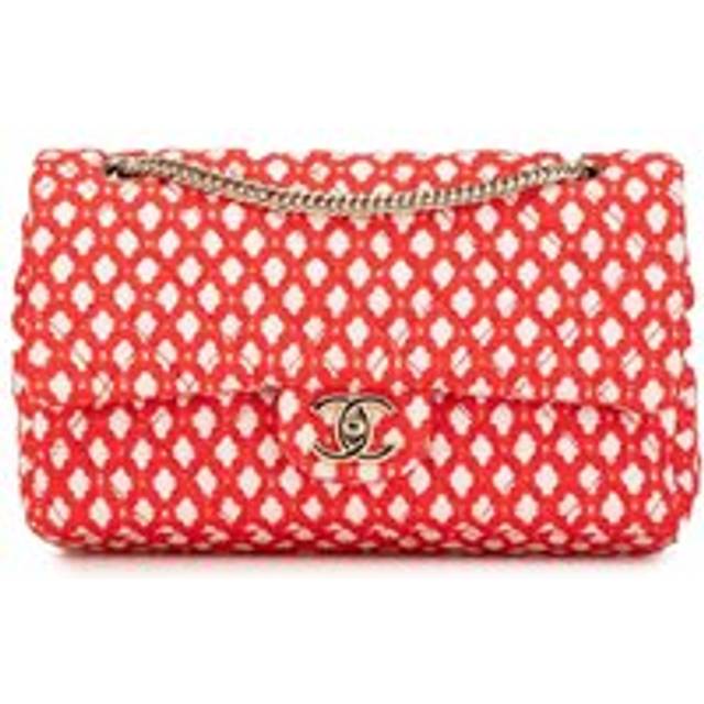 Womens Preloved Mini Classic Flap Bag Tweed Wo - Red Shoulder Bags - One Size