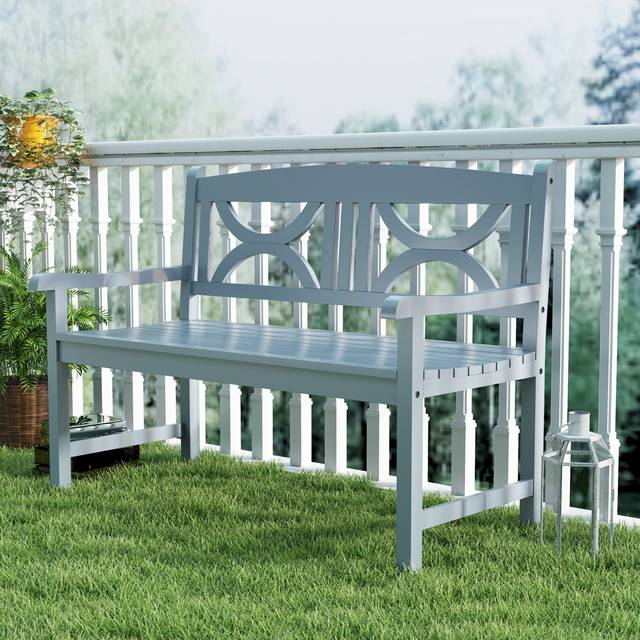Wooden Garden Bench - Grey (89.5cm H X 123cm W X 61cm D)