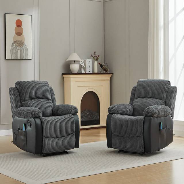 Fabric 241.3cm Reception Sofa - Grey (251.46cm H X 241.3cm W X 220.98cm D)