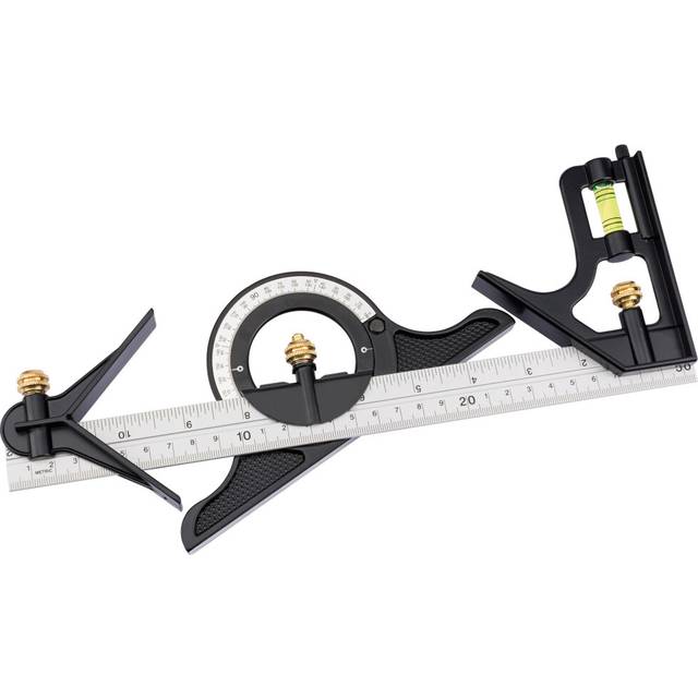 34704 Combination Square with Centre Head and Protractor, 300mm , Blue