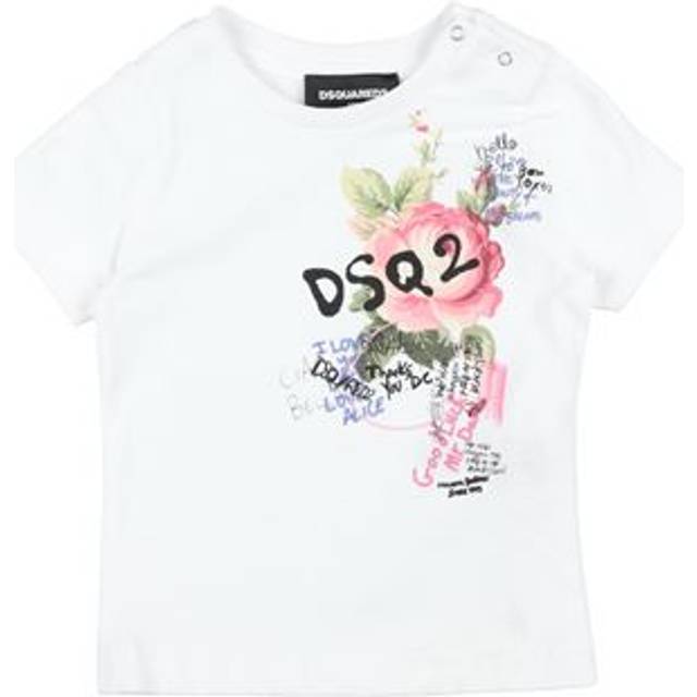 Dsquared2 Newborn Girl T-shirt White Size 3 Cotton