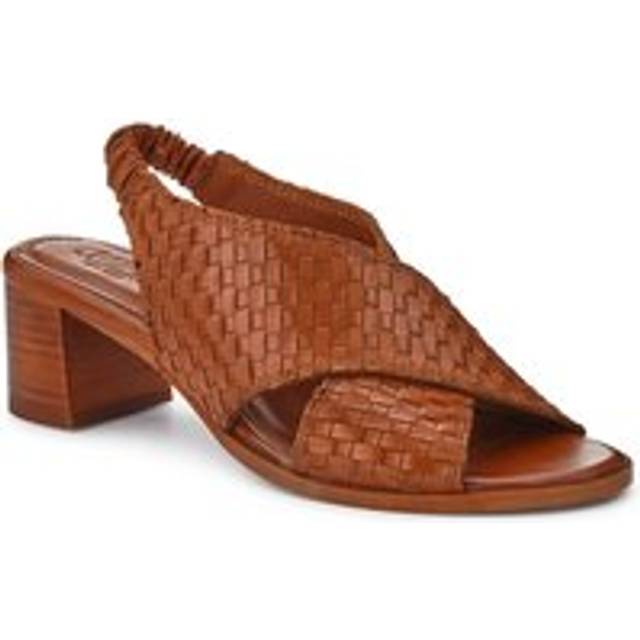 Jaguar Leather Block-Heeled Sandals - JAGUAR / 327 160 - Tan - 4