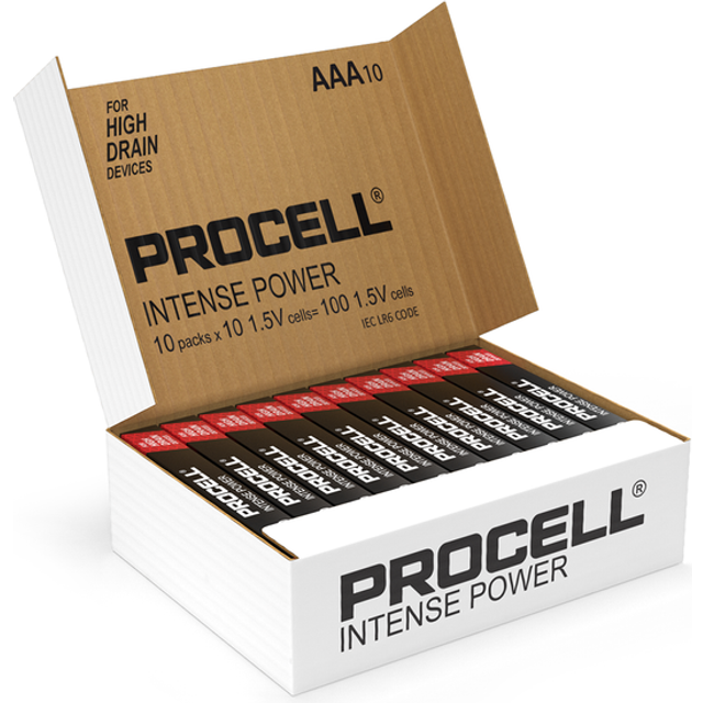 Duracell Procell Intense Power AAA LR03 PX2400 Batteries | Box of 100